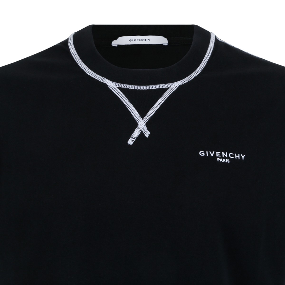 Givenchy Black Cotton Logo T-Shirt.