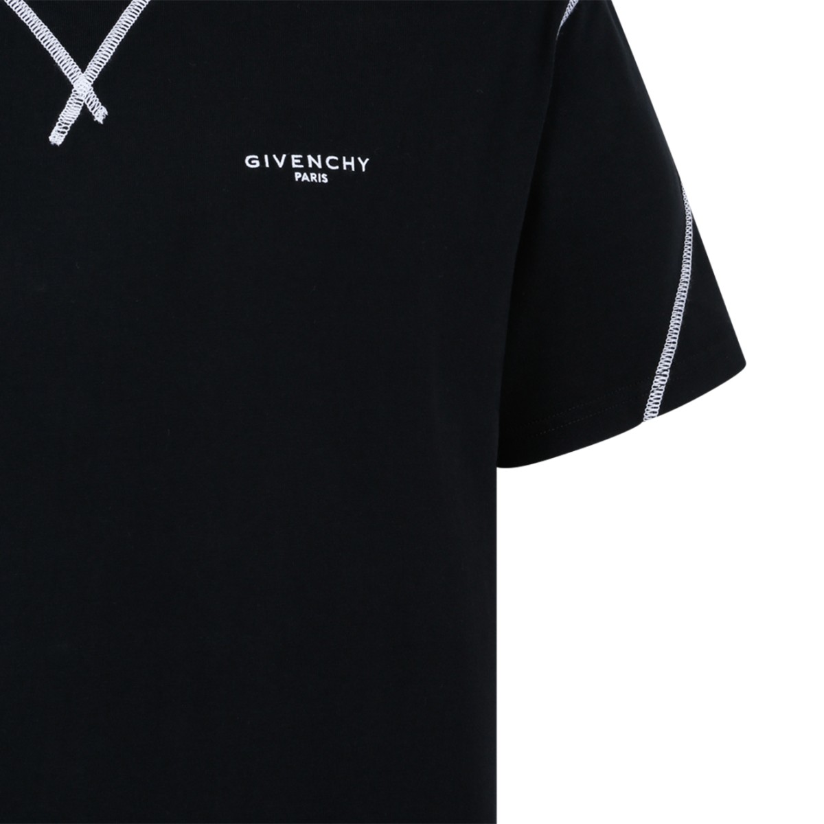 Givenchy Black Cotton Logo T-Shirt.