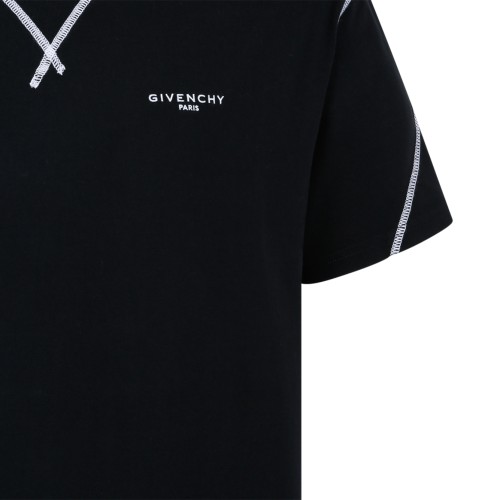Givenchy Black Cotton Logo T-Shirt.