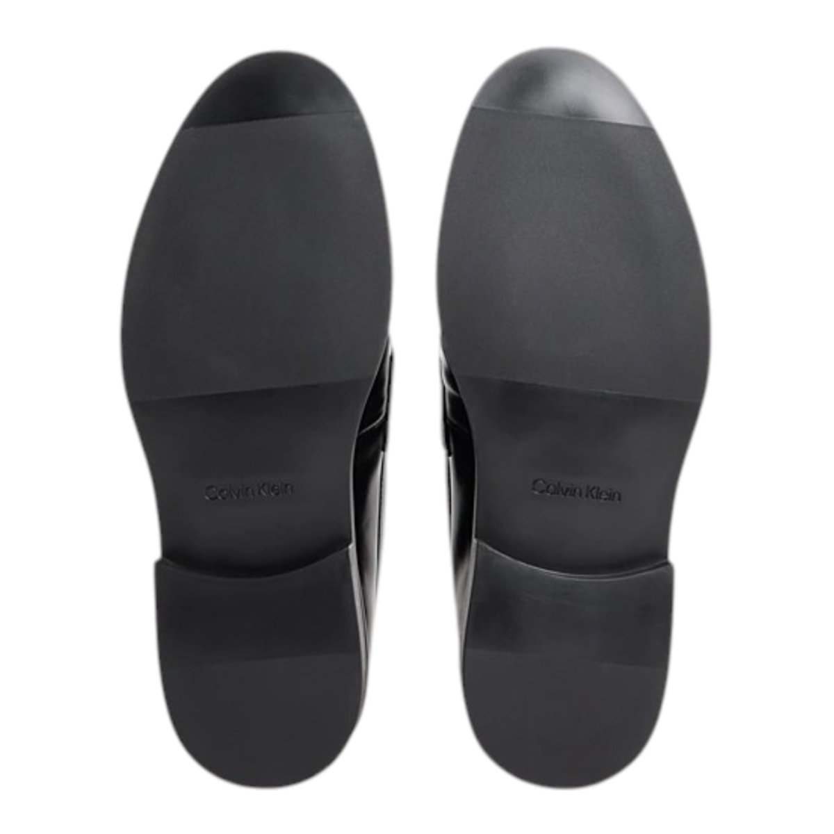Calvin Klein Black Leather Penny Loafers.