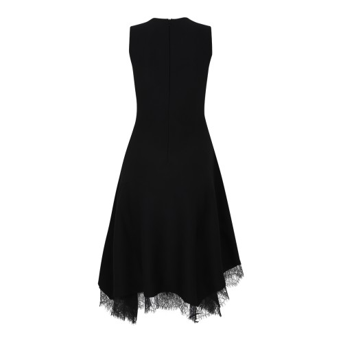 Alexander McQueen Black Asymmetric Midi Dress. 2
