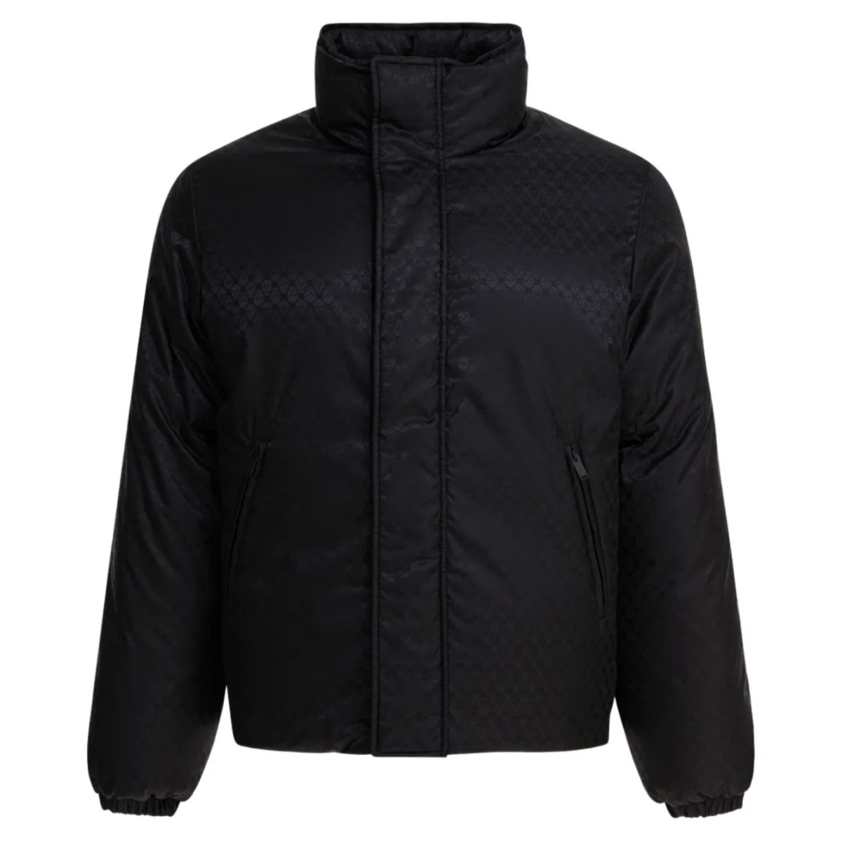 Alexander McQueen Black Zip-Up Down Jacket.