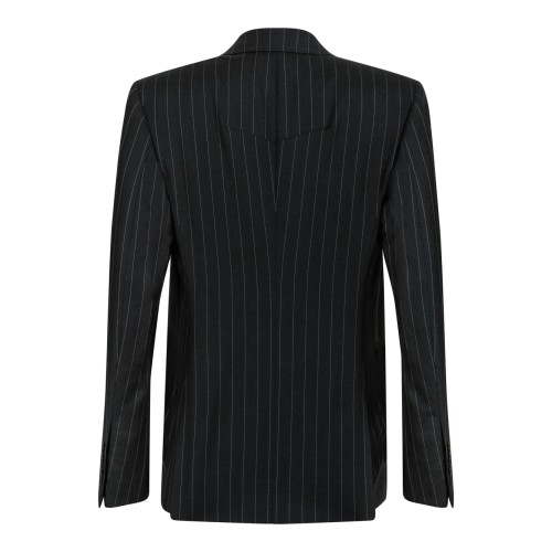 Givenchy Black Pinstripe Tailored Blazer. 2