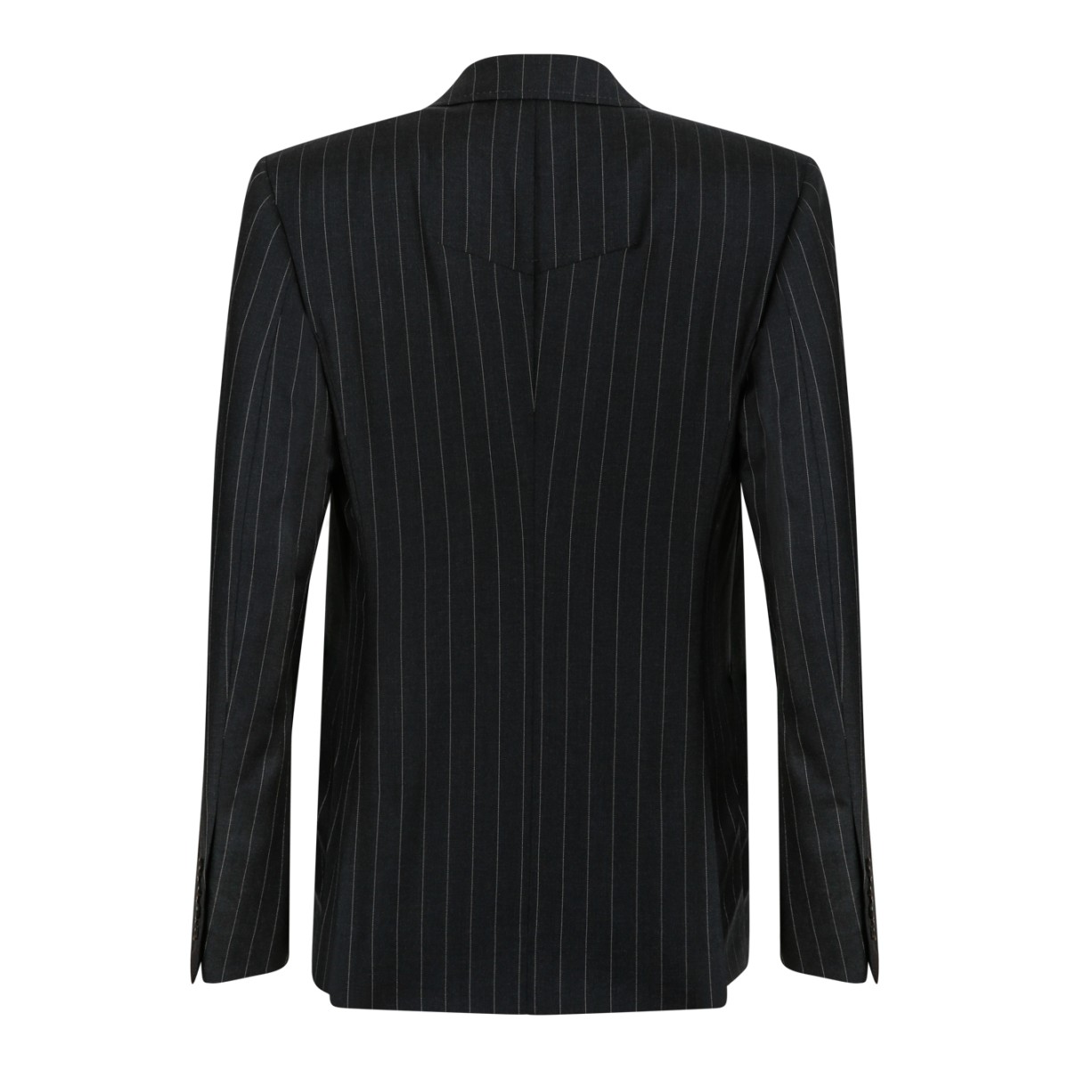 Givenchy Black Pinstripe Tailored Blazer.
