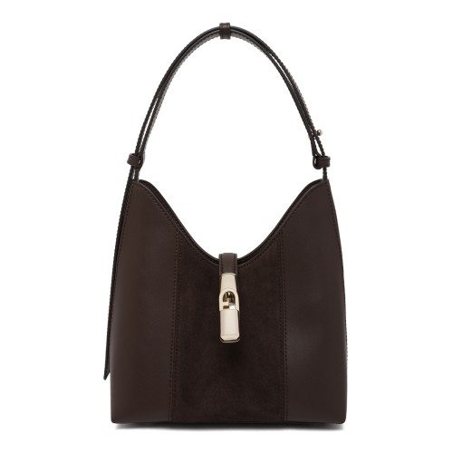Furla Brown Leather Shoulder Bag.