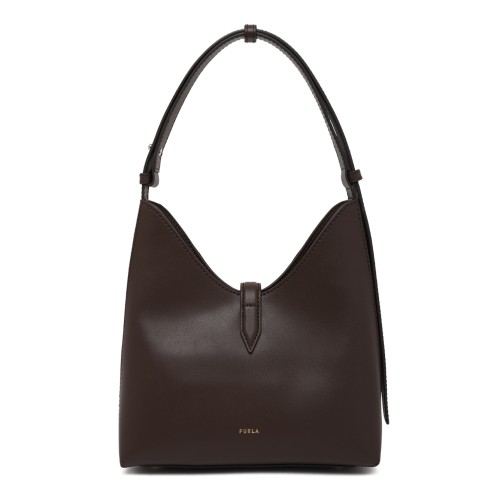 Furla Brown Leather Shoulder Bag. 2