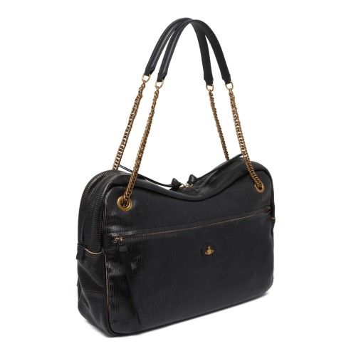 Vivienne Westwood Black Leather Shoulder Bag.