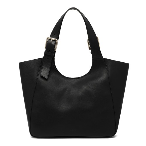 Furla Black Leather Tote Bag.