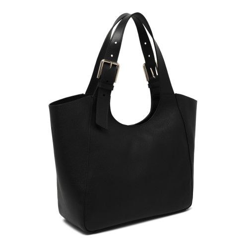 Furla Black Leather Tote Bag.