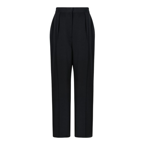 Balmain Black Tailored Wool Trousers.