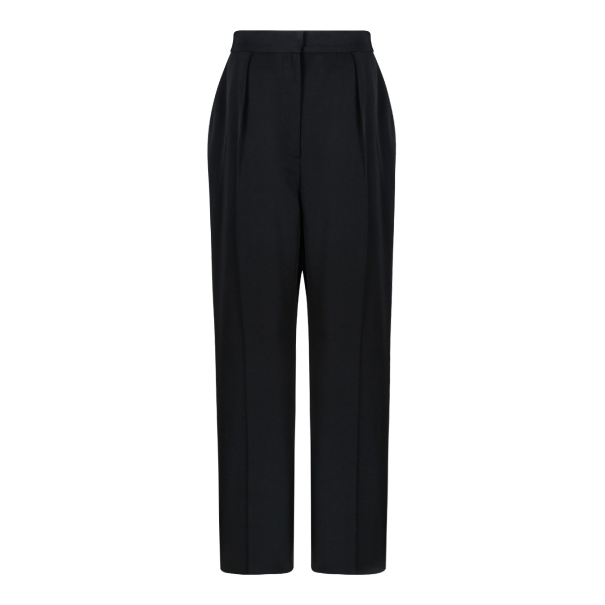 Balmain Black Tailored Wool Trousers.