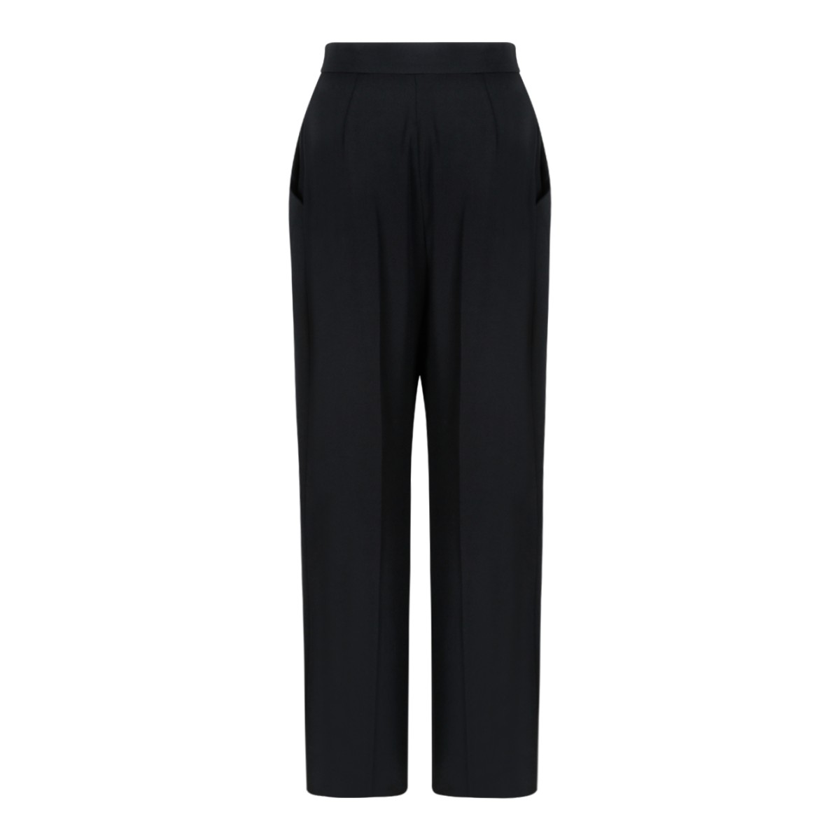 Balmain Black Tailored Wool Trousers.