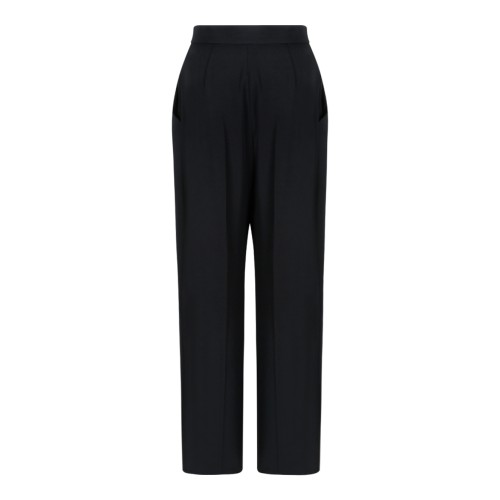 Balmain Black Tailored Wool Trousers.