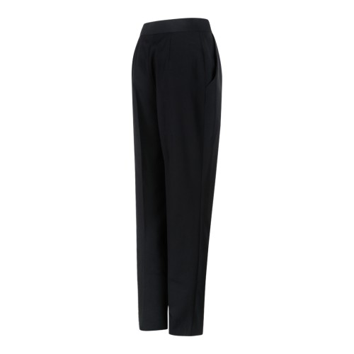 Balmain Black Tailored Wool Trousers.