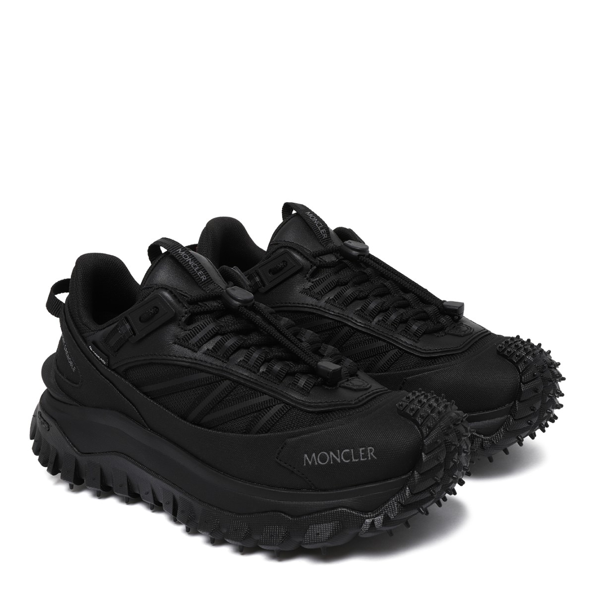 Moncler Black Trail Running Sneakers.