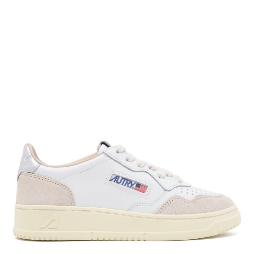 Autry White Leather Low-Top Sneakers.