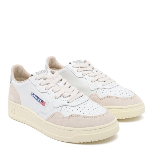 Autry White Leather Low-Top Sneakers. 2