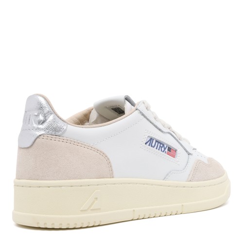 Autry White Leather Low-Top Sneakers.
