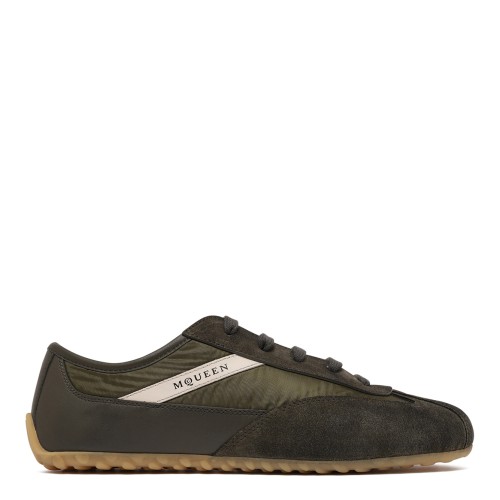 Alexander McQueen Black Leather Low-Top Sneakers.