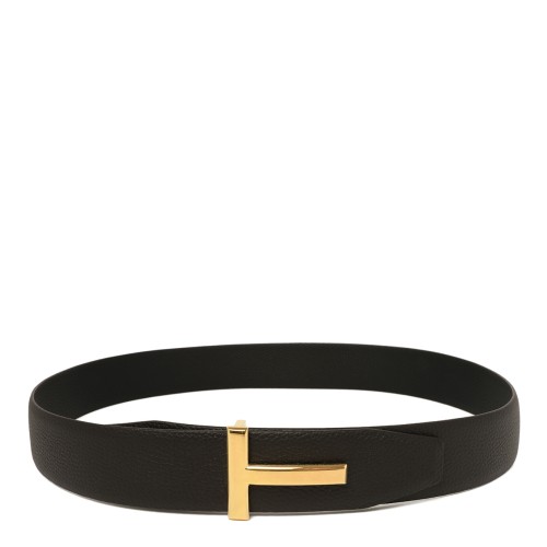 Tom Ford Black Reversible Leather Belt.