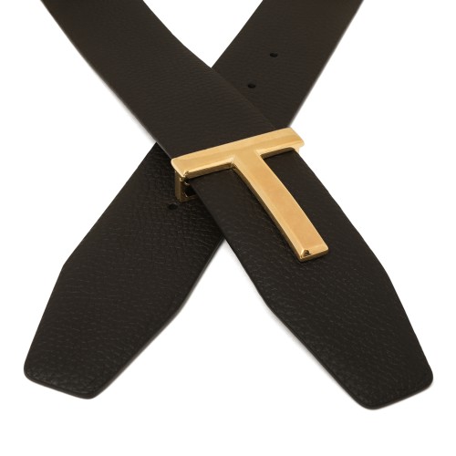 Tom Ford Black Reversible Leather Belt. 2