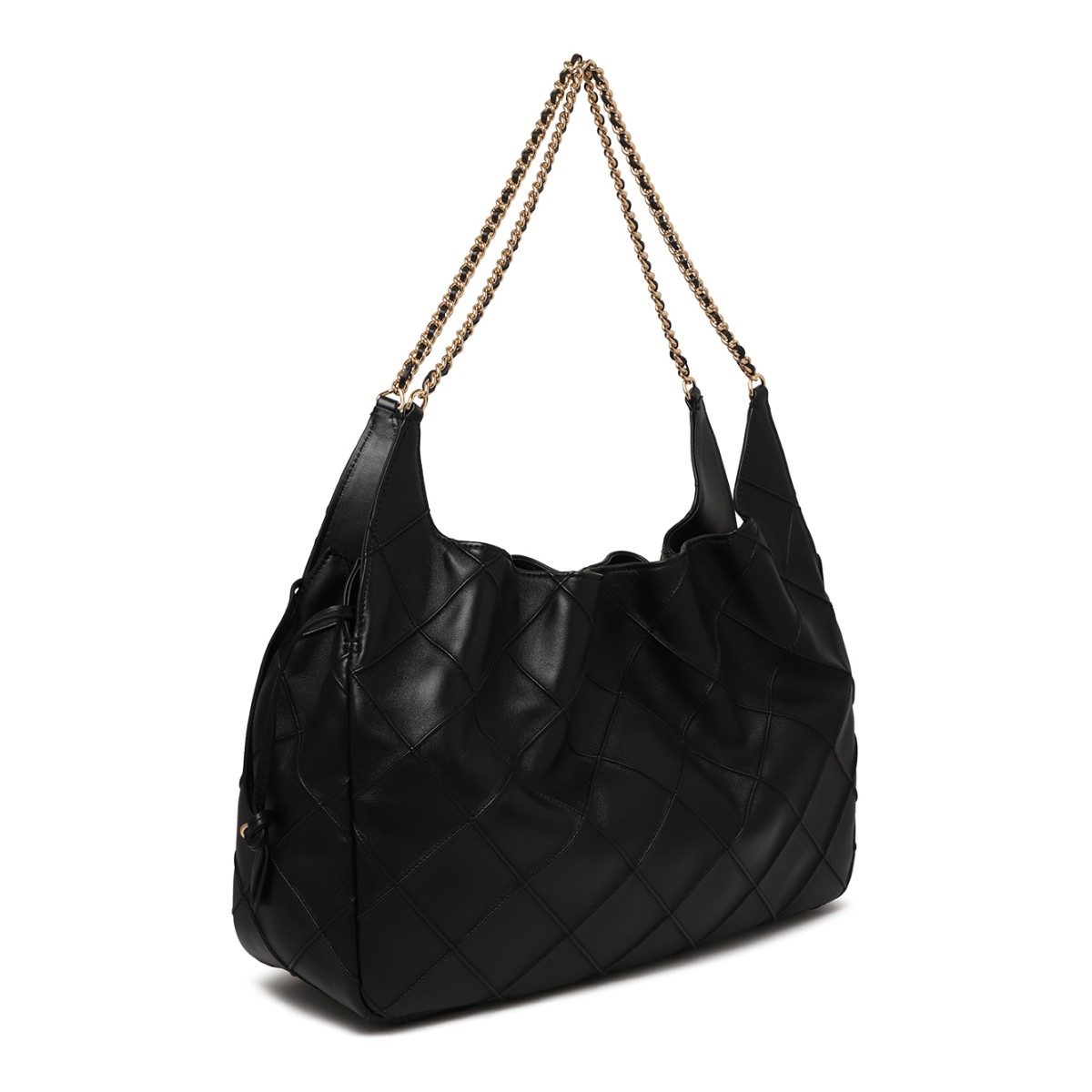 Tory Burch Black Quilted Leather Shoulder Bag.