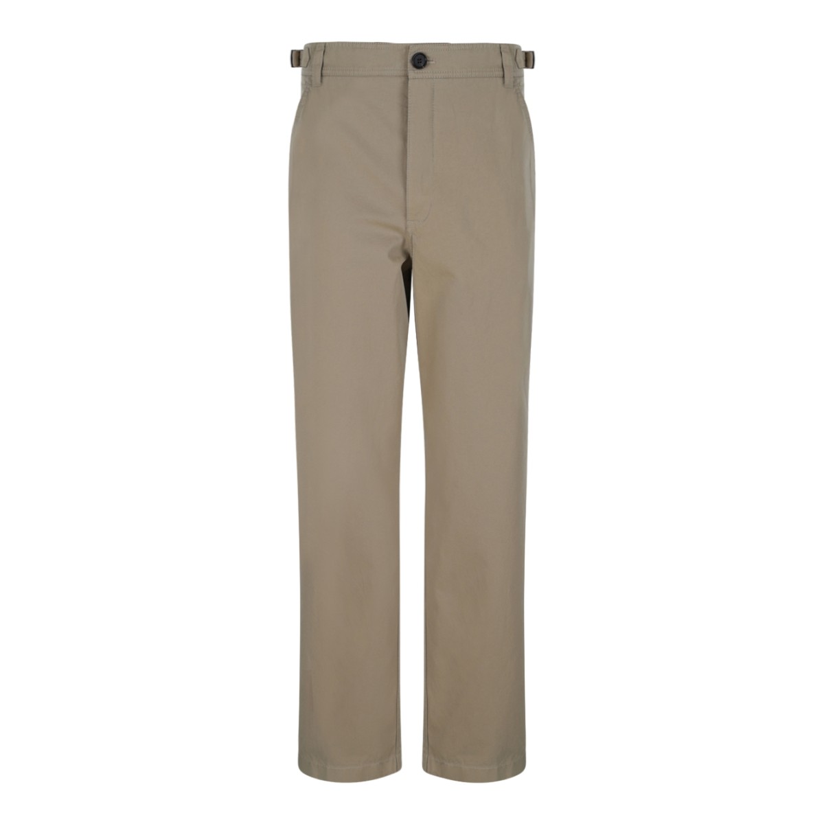 Alexander McQueen Beige Tailored Straight-Leg Trousers.