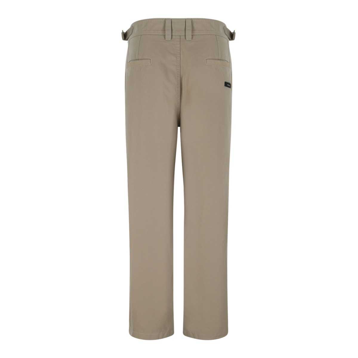 Alexander McQueen Beige Tailored Straight-Leg Trousers.