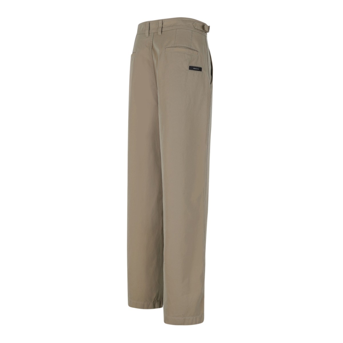 Alexander McQueen Beige Tailored Straight-Leg Trousers.