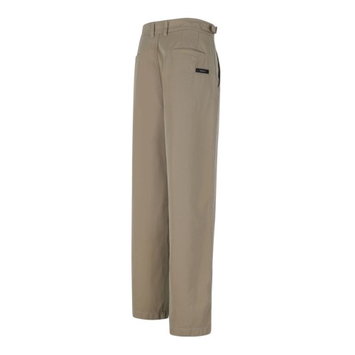 Alexander McQueen Beige Tailored Straight-Leg Trousers.