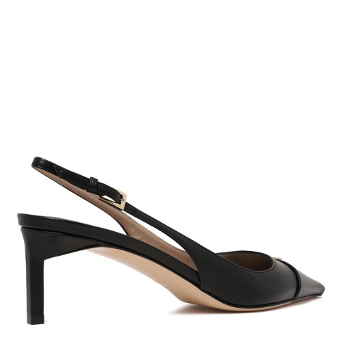 Tom Ford Black Leather Slingback Pumps.