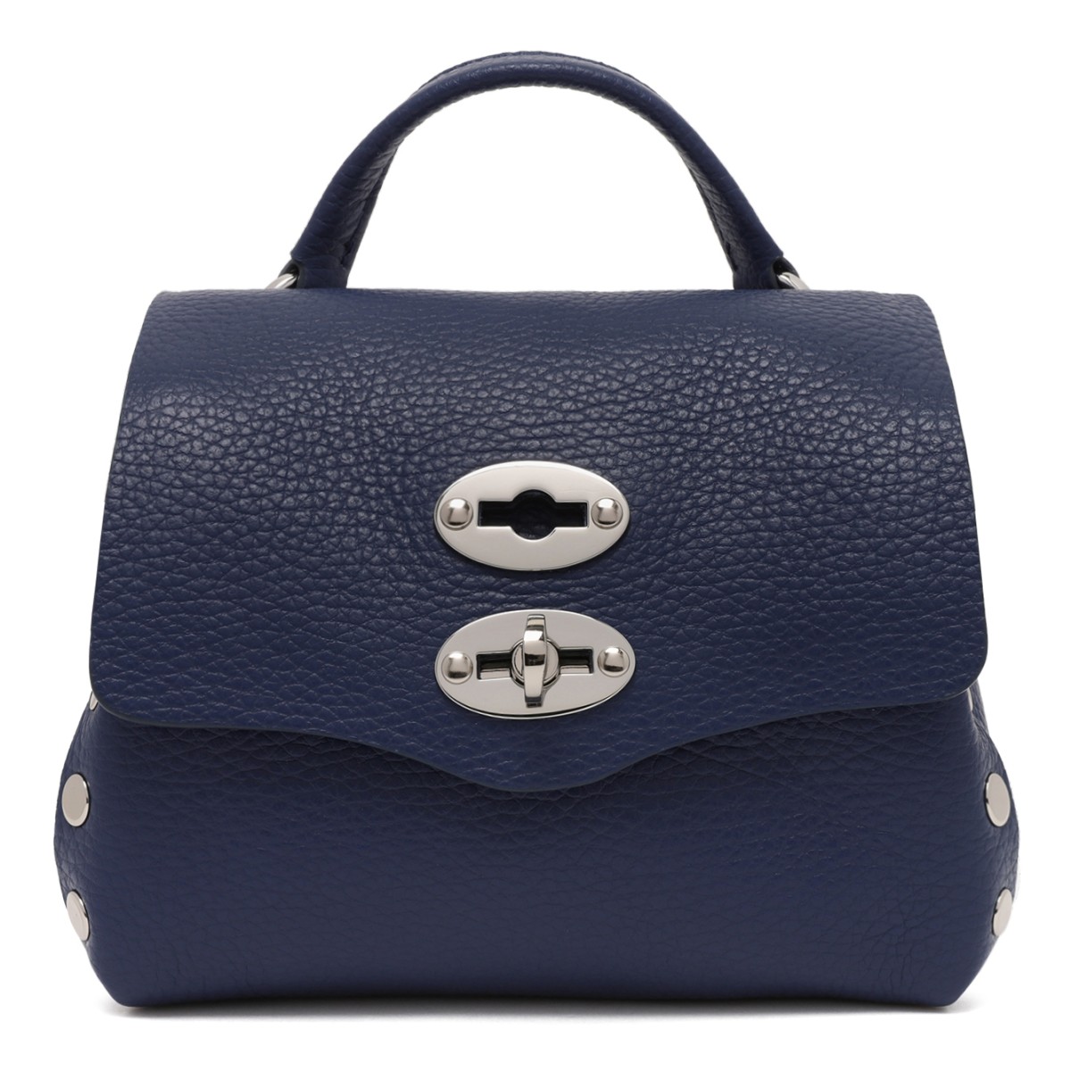 Zanellato Postina Blue Leather Top Handle Bag.