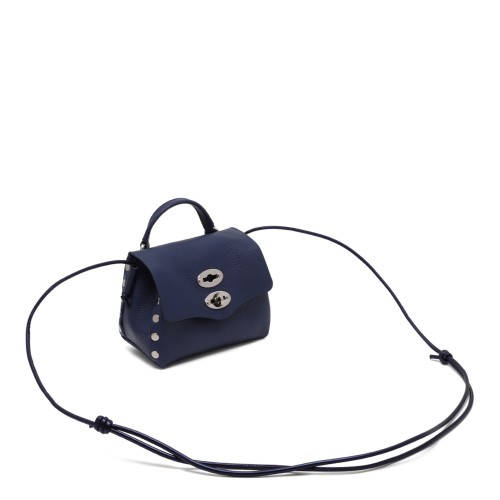Zanellato Postina Blue Leather Top Handle Bag.