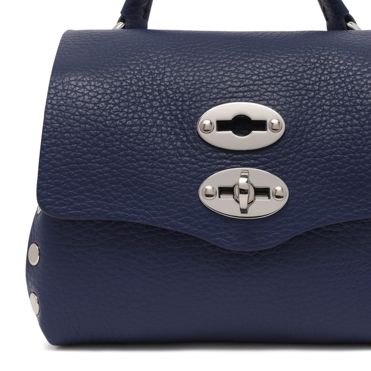Zanellato Postina Blue Leather Top Handle Bag.
