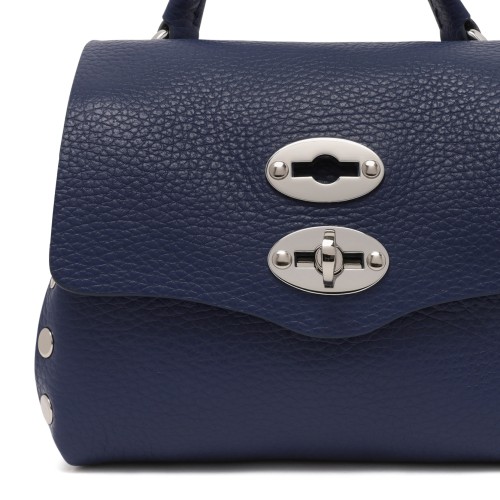 Zanellato Postina Blue Leather Top Handle Bag.