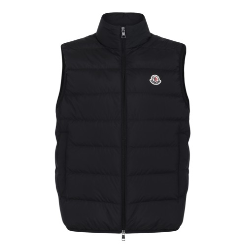 Moncler Black Quilted Down Vest.