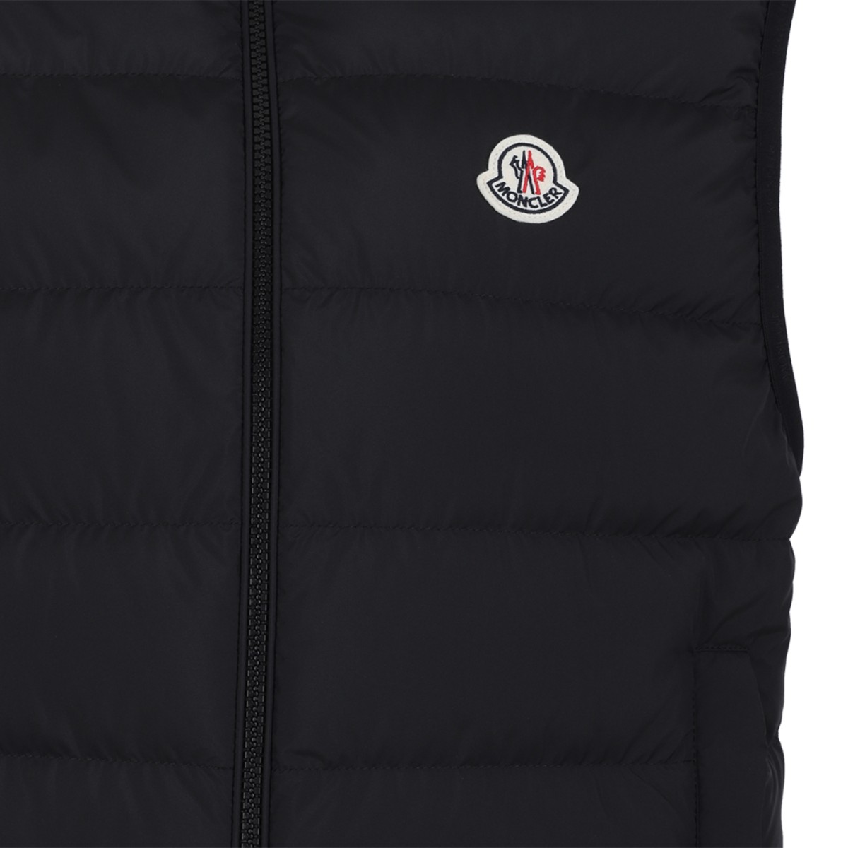 Moncler Black Quilted Down Vest.
