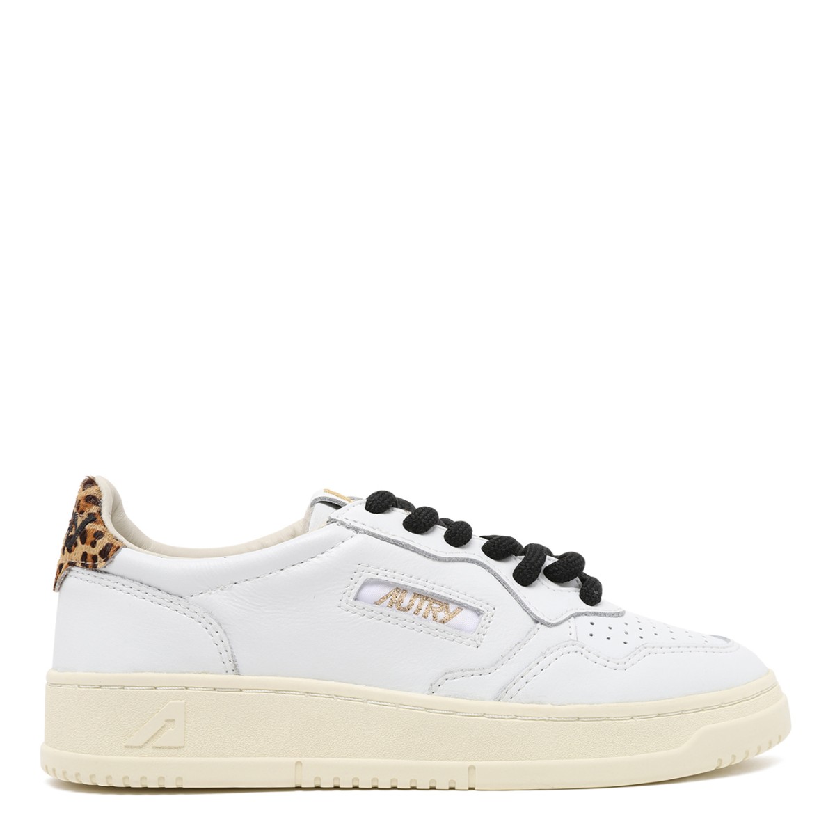 Autry White Leather Low-Top Sneakers.