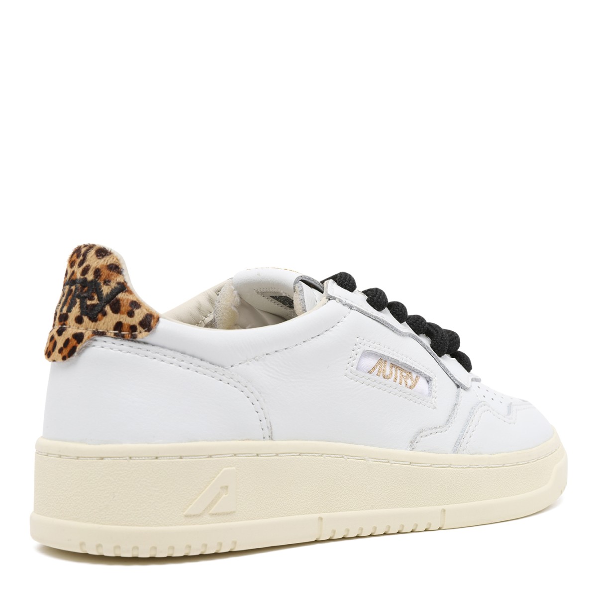 Autry White Leather Low-Top Sneakers.