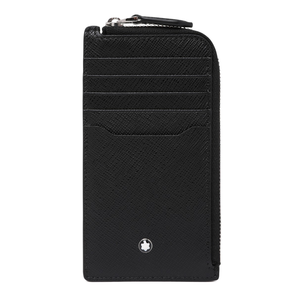 Montblanc Black Saffiano Leather Zip Card Holder.