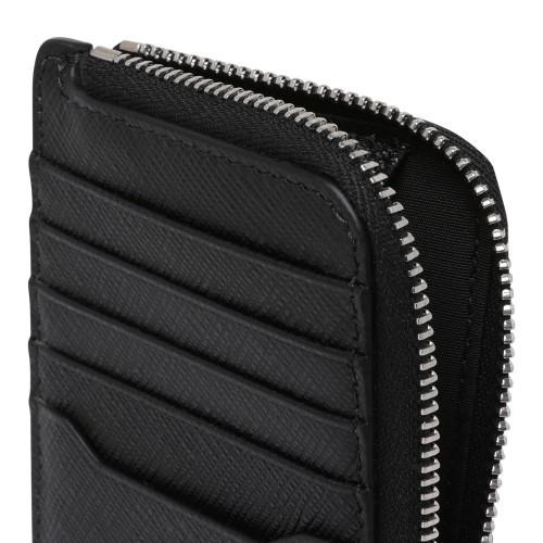 Montblanc Black Saffiano Leather Zip Card Holder.