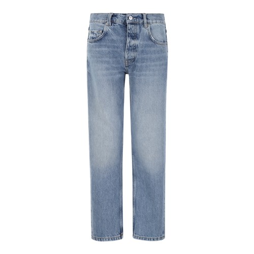 Anine Bing Light Blue Straight-Leg Jeans.