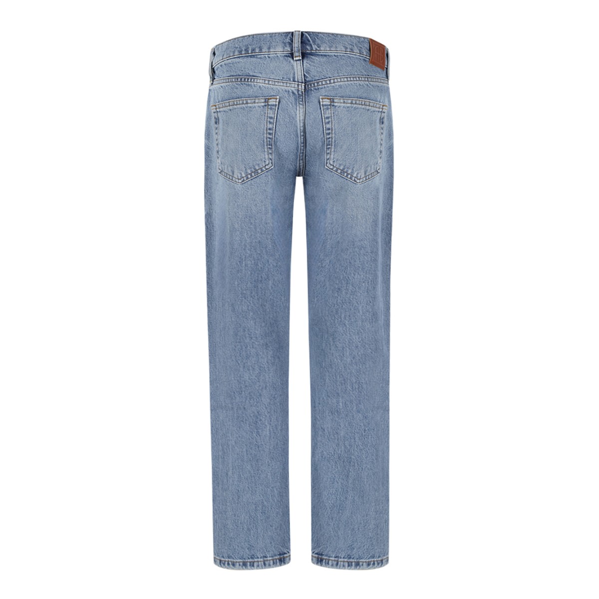 Anine Bing Light Blue Straight-Leg Jeans.