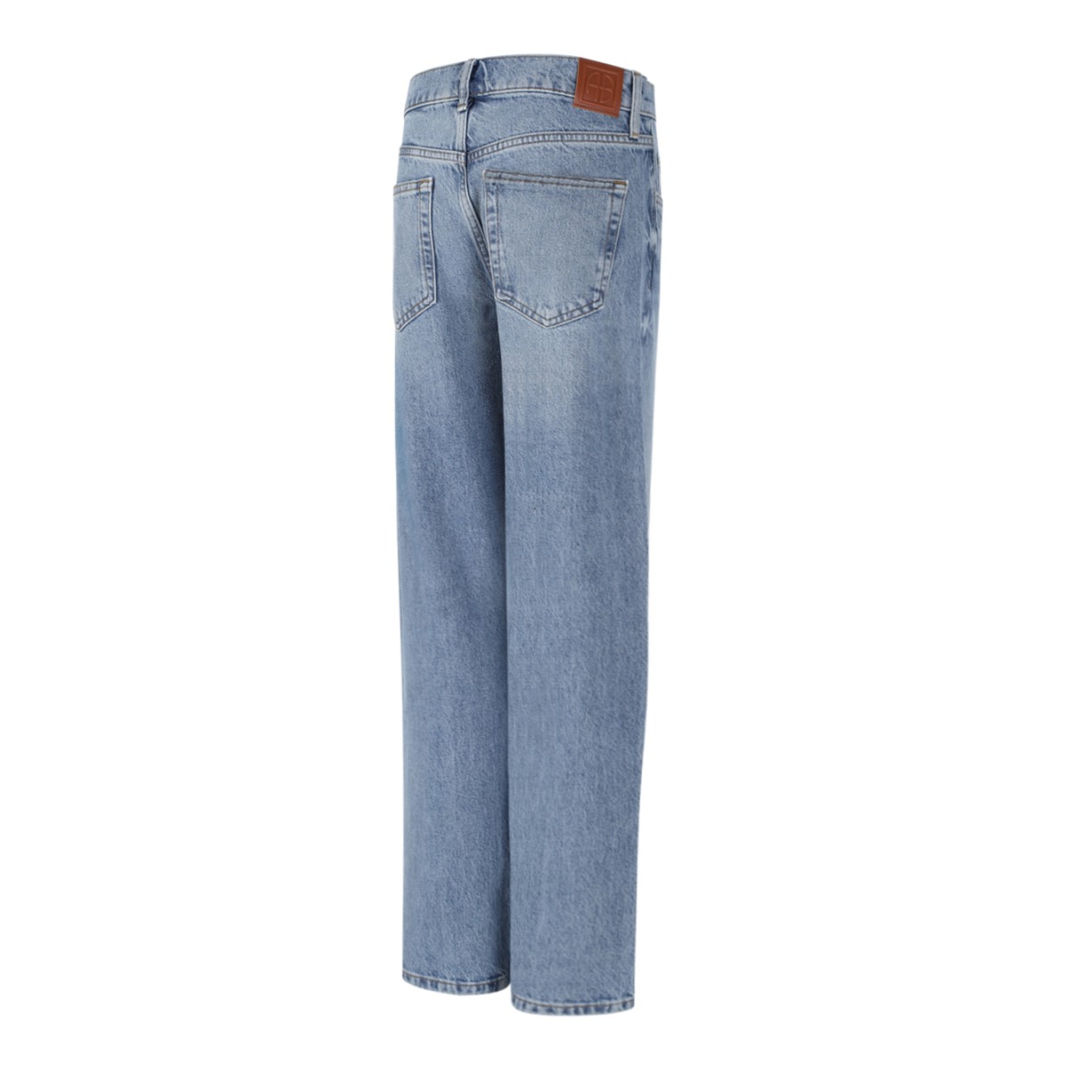 Anine Bing Light Blue Straight-Leg Jeans.