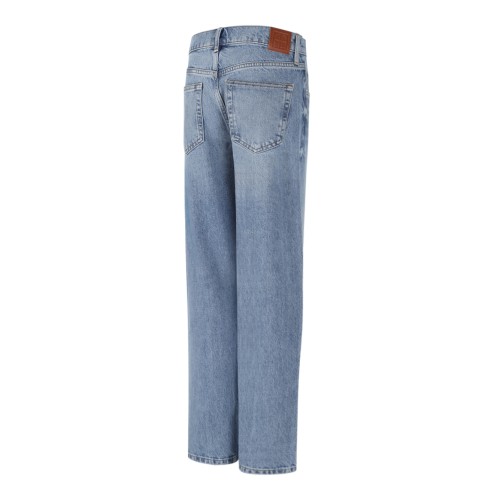 Anine Bing Light Blue Straight-Leg Jeans.