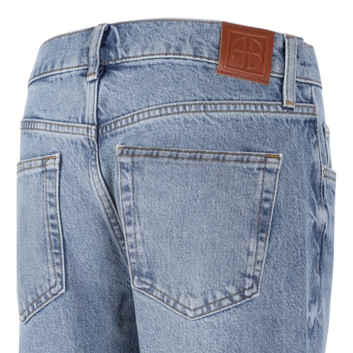 Anine Bing Light Blue Straight-Leg Jeans.