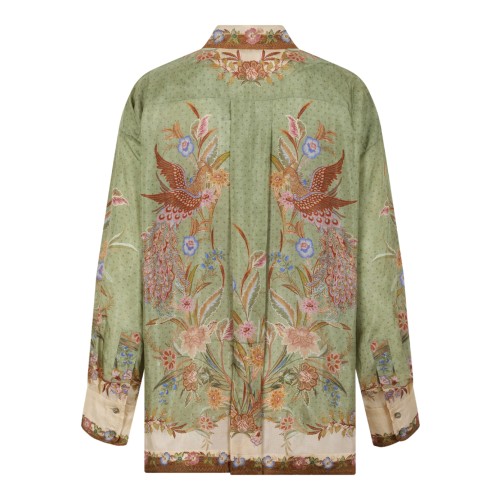 Zimmermann Botanical Print Silk Shirt.