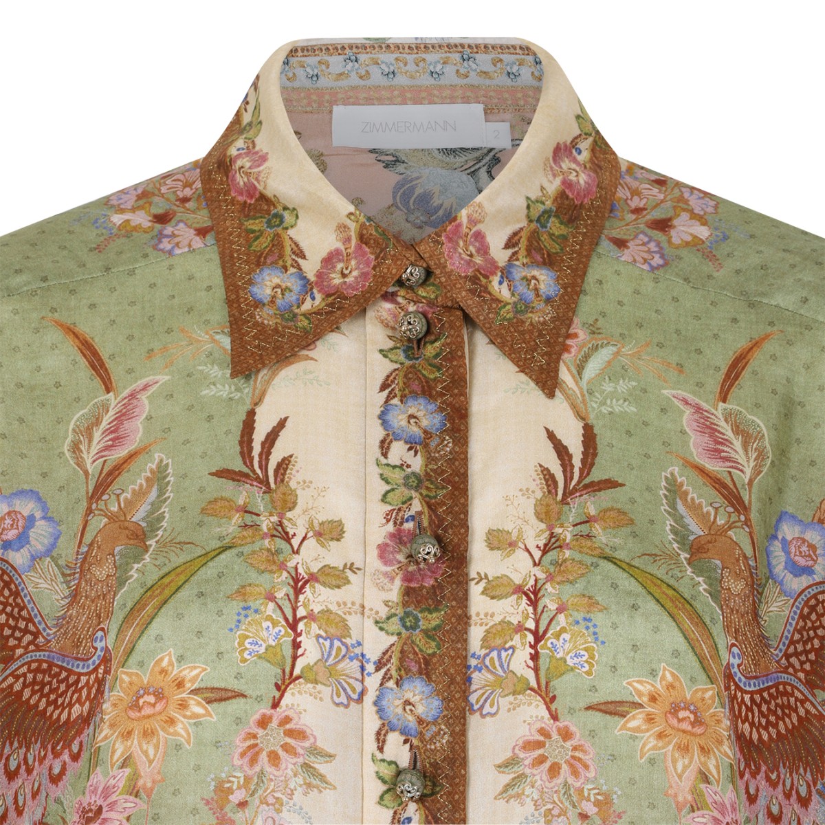 Zimmermann Botanical Print Silk Shirt.