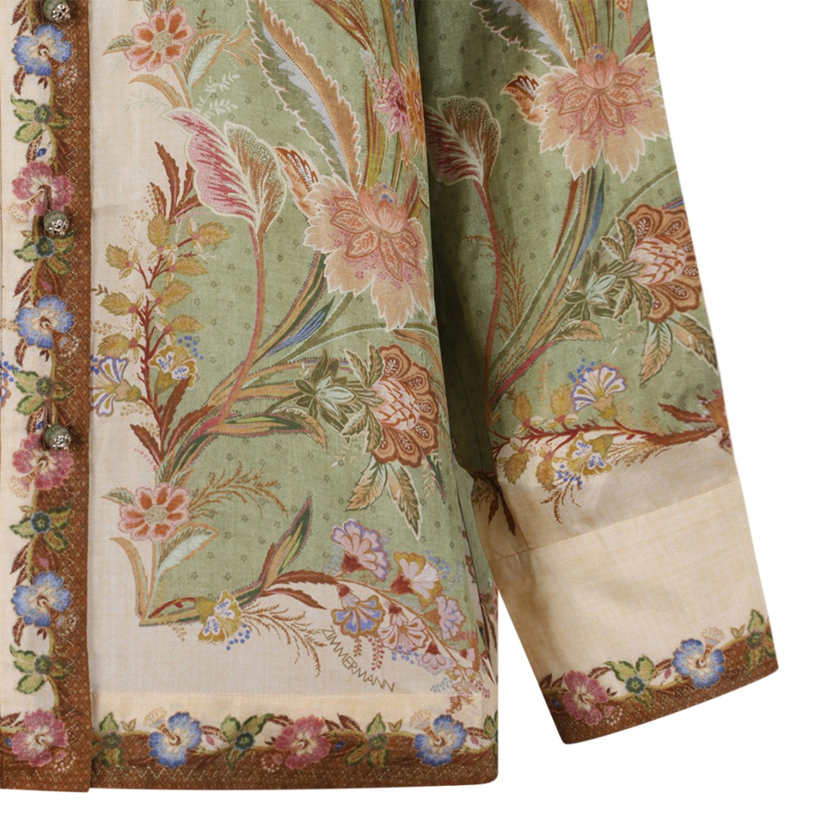Zimmermann Botanical Print Silk Shirt.