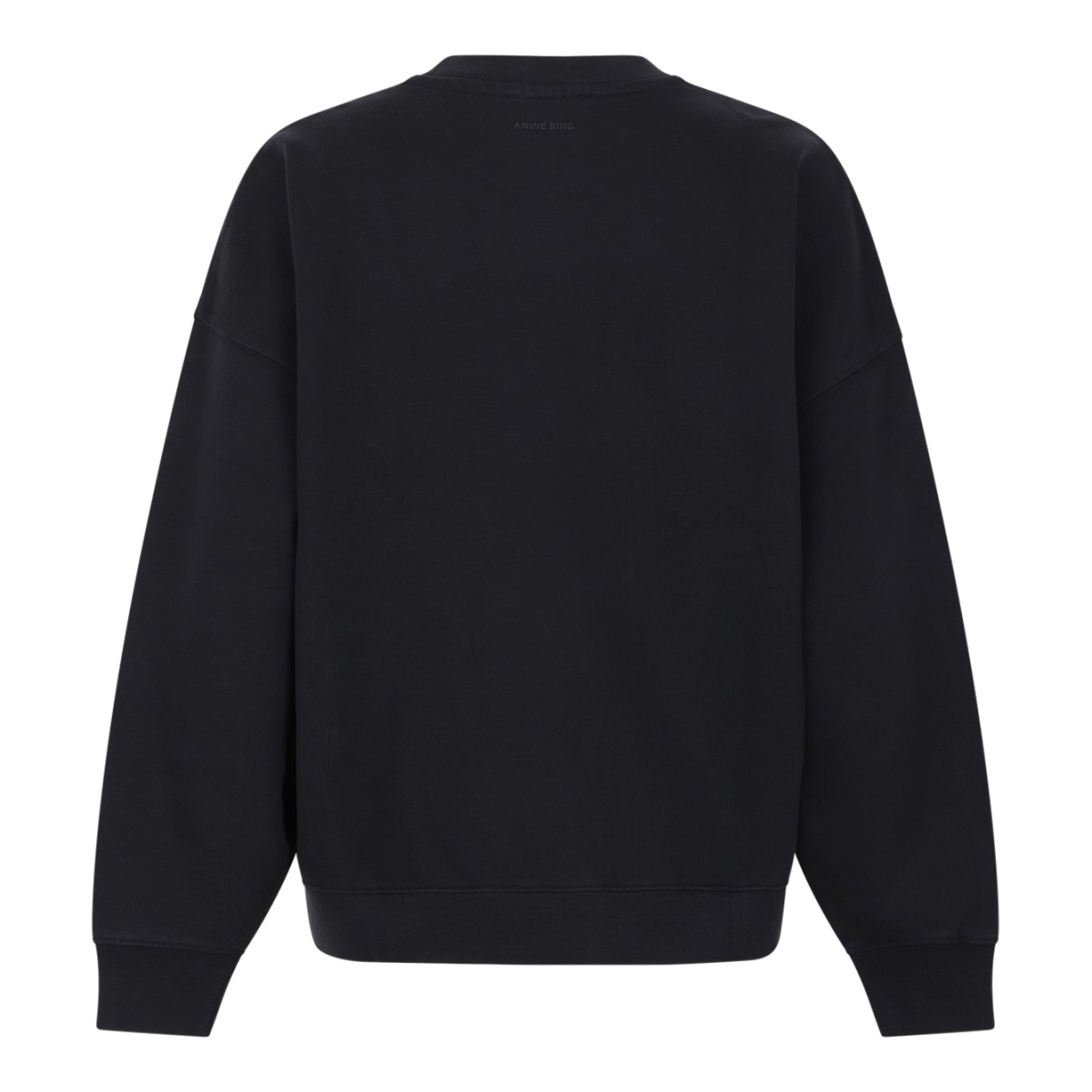 Anine Bing Black Logo Print Sweatshirt.